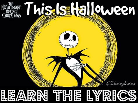 This Is Halloween Lyrics The Nightmare Before Christmas The Nightmare Before Christmas- This is Halloween Lyrics - YouTube